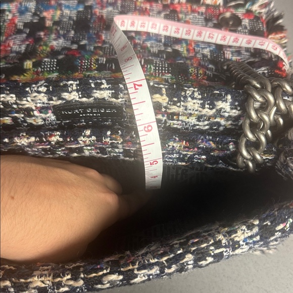 Kurt Geiger Rainbow 🌈 Tweed Large Shoulder Bag - Picture 11 of 12